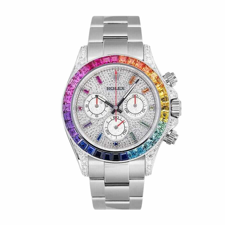 rolex-daytona-white-gold-diamond-set-custom-rainbow-116509-replica.jpg Rolex Daytona Rainbow Replica - 图片 1