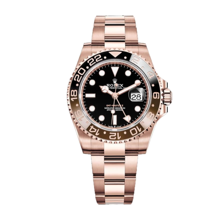 rolex-gmt-rose-gold-replica-7.webp Rolex GMT-Master II 126715CHNR-0001 Rose Gold Automatic Black Dial Oyster Replica - 图片 1