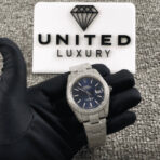Rolex Datejust White Gold Blue Dial Iced Out 126300 Replica - 图片 2