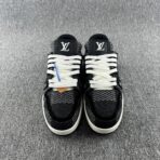 Louis Vuitton LV Trainer rhinestone sneakers.