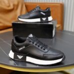 Armani men's fashion casual shoes, running sneakers, distinguished luxury.