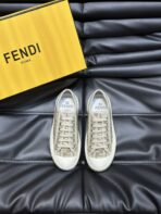 Fendi couple's low-top canvas shoes. - 图片 2