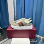 Gucci 2024 Spring/Summer new Ace series couple's platform white sneakers, casual sneakers, and sports shoes.