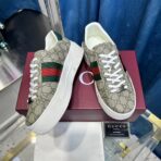 Gucci 2024 Spring/Summer new Ace series couple's platform white sneakers, casual sneakers, and sports shoes. - 图片 6