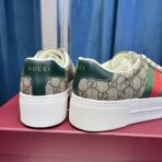 Gucci 2024 Spring/Summer new Ace series couple's platform white sneakers, casual sneakers, and sports shoes. - 图片 9