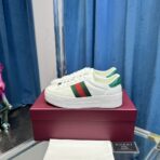 Gucci 2024 Spring/Summer new Ace series couple's platform white sneakers, casual sneakers, and sports shoes.