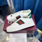Gucci 2024 Spring/Summer new Ace series couple's platform white sneakers, casual sneakers, and sports shoes. - 图片 5