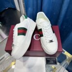 Gucci 2024 Spring/Summer new Ace series couple's platform white sneakers, casual sneakers, and sports shoes. - 图片 6