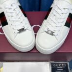 Gucci 2024 Spring/Summer new Ace series couple's platform white sneakers, casual sneakers, and sports shoes. - 图片 7