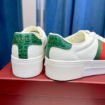 Gucci 2024 Spring/Summer new Ace series couple's platform white sneakers, casual sneakers, and sports shoes. - 图片 9