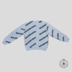 Balenciaga All Over Logo Sweater in Grey - 图片 2