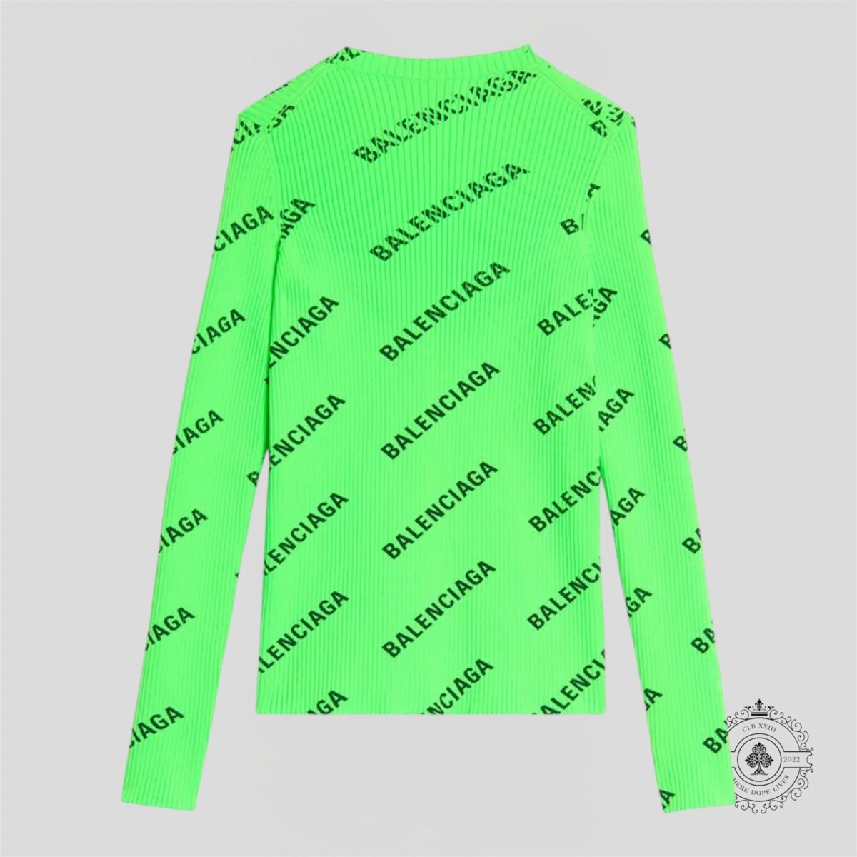 Balenciaga All Over Logo Sweater in Green - 图片 1