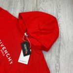 Givenchy Men’s Red Cracked Logo Pullover Hoodie - 图片 6