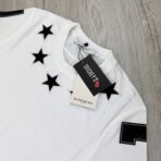 Givenchy Men’s White T-shirt Neckline Black Stars - 图片 3