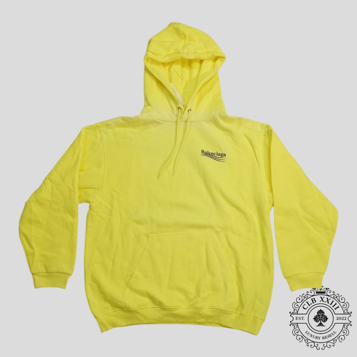 Balenciaga Campaign Hoodie in Neon Green - 图片 1