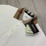Burberry Men’s White Slim-Fit Checked Cotton-Piqué Polo Shirt - 图片 4