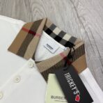 Burberry Men’s White Slim-Fit Checked Cotton-Piqué Polo Shirt - 图片 3