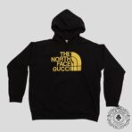 Gucci X The North Face Web Print Hoodie in Black