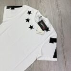 Givenchy Men’s White T-shirt Neckline Black Stars - 图片 4