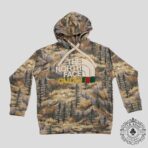 Gucci X The North Face Forest Print Pullover Hoodie in Multicolor