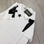 Givenchy Men’s White T-shirt Neckline Black Stars - 图片 5