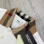 Burberry Men’s White Slim-Fit Checked Cotton-Piqué Polo Shirt - 图片 2