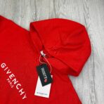 Givenchy Men’s Red Cracked Logo Pullover Hoodie - 图片 2