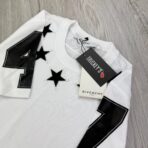 Givenchy Men’s White T-shirt Neckline Black Stars - 图片 7