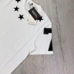 Givenchy Men’s White T-shirt Neckline Black Stars - 图片 6