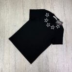 Givenchy Men’s Black Star Collar Slim T-shirt