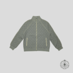 Gucci Tonal Jacquard Full Zip Jacket in Light Grey