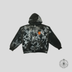 Balenciaga Graffiti Zip-Up Hoodie in Black/White