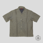 Gucci Summer GG Supreme Button Up Shirt in Brown/Blue