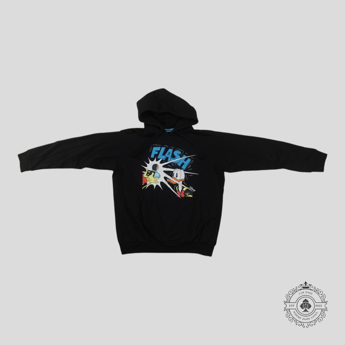 Gucci X Disney Donald Duck Flash Hoodie in Black - 图片 1