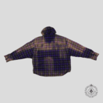 Balenciaga Bleached Check Flannel Hooded Overshirt in Purple - 图片 2