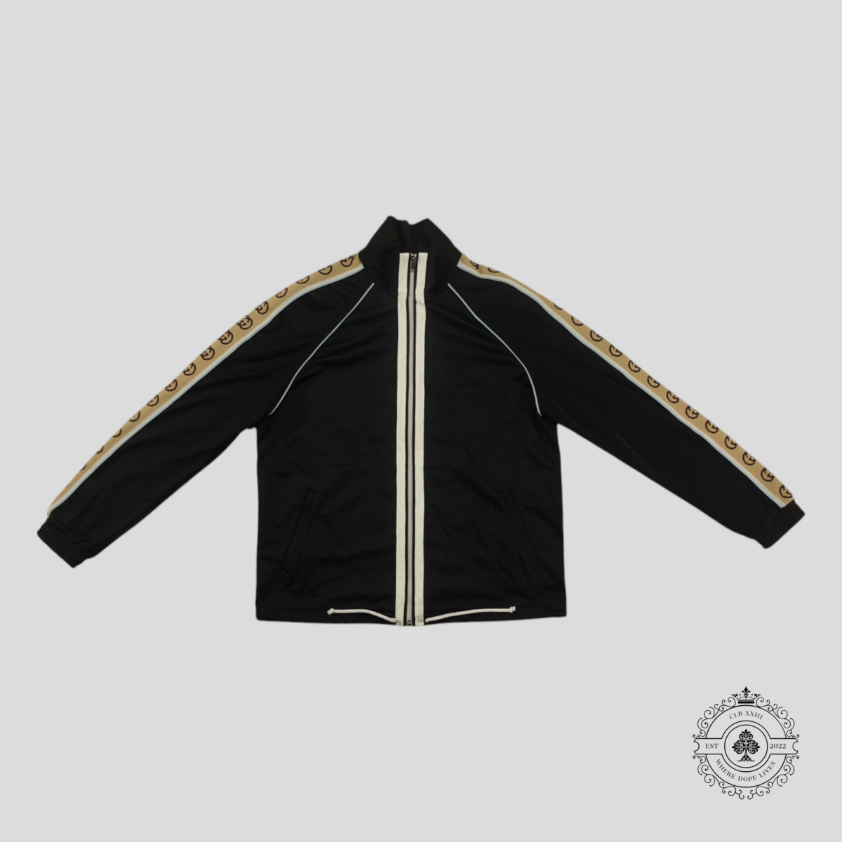 Gucci Interlocking G Jacquard Webbing Technical Track Jacket in Black - 图片 1