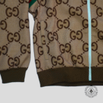 Gucci Jumbo Jacquard Hooded Track Jacket in Brown - 图片 2