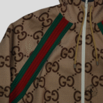 Gucci Jumbo Jacquard Hooded Track Jacket in Brown - 图片 3