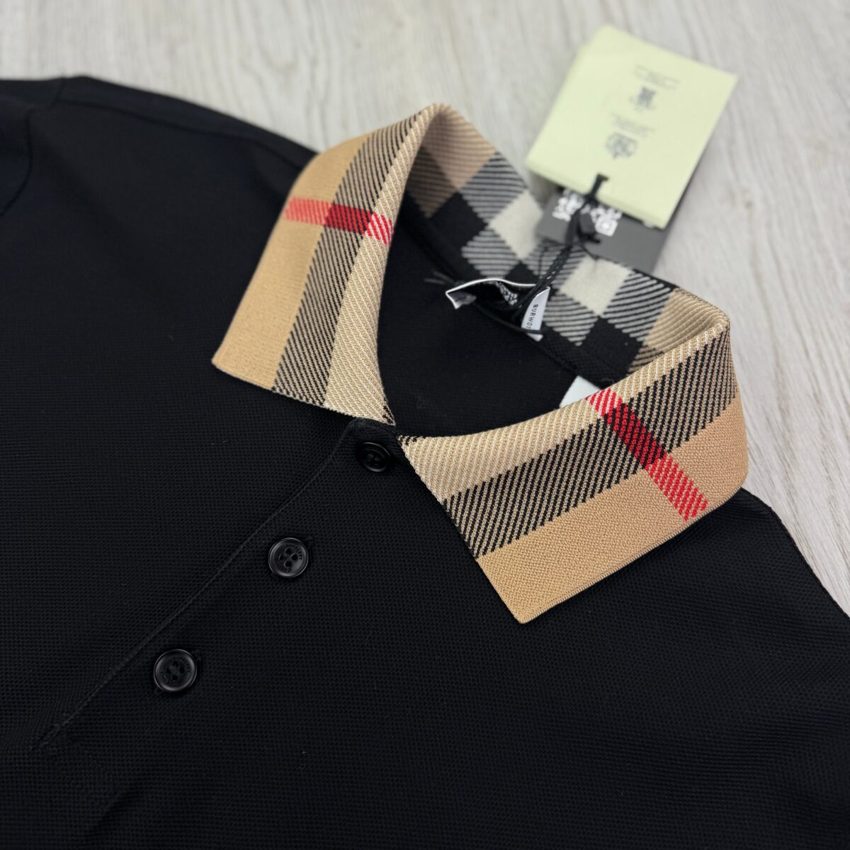 Burberry Men’s Black Polo Printed Collar - 图片 3