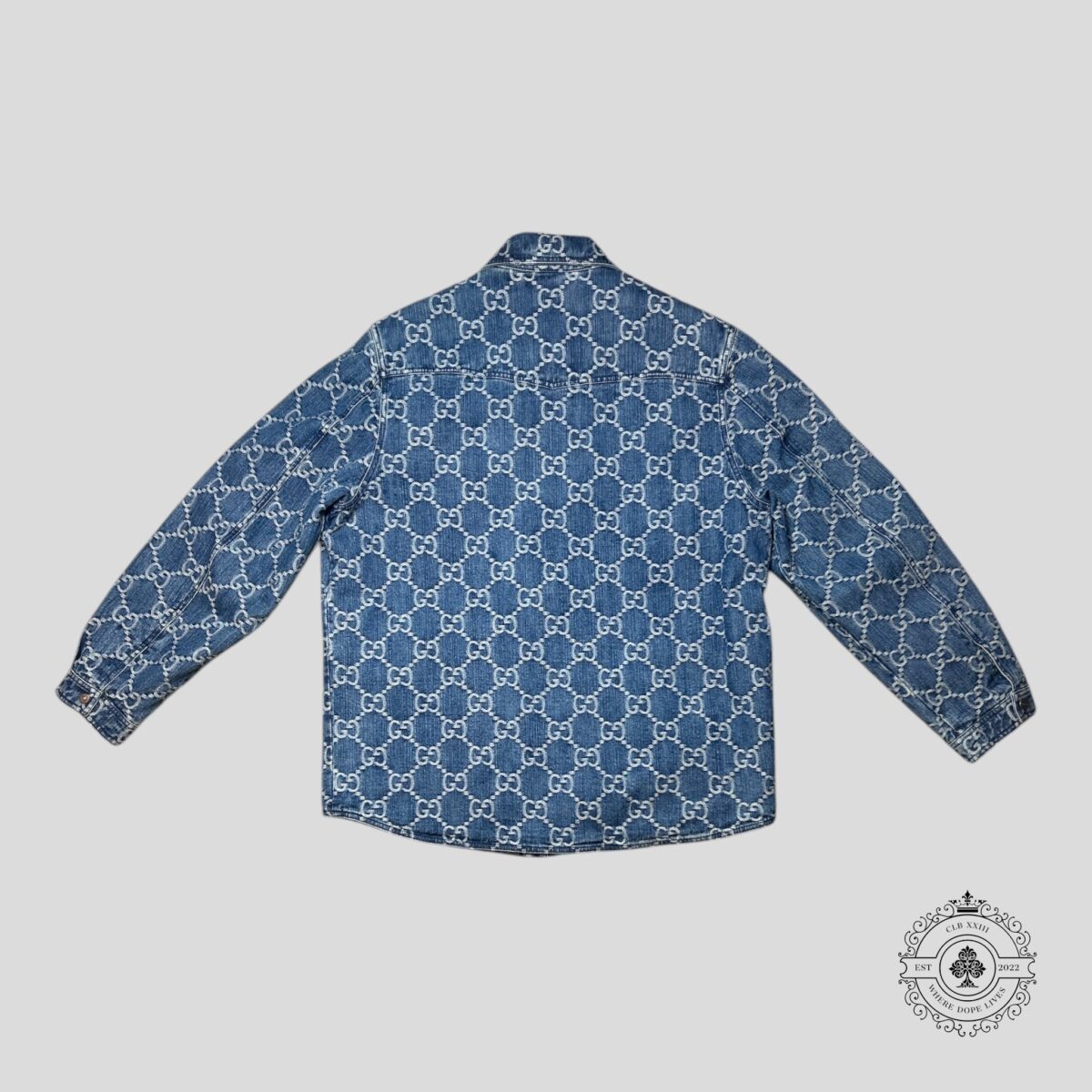 Gucci Jacquard Denim Jacket in Medium Wash - 图片 2