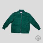 Gucci Jacquard Wool Flannel Jacket in Green/Black