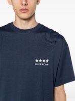 Givenchy 4G Stars Logo T-Shirt in Navy - 图片 3