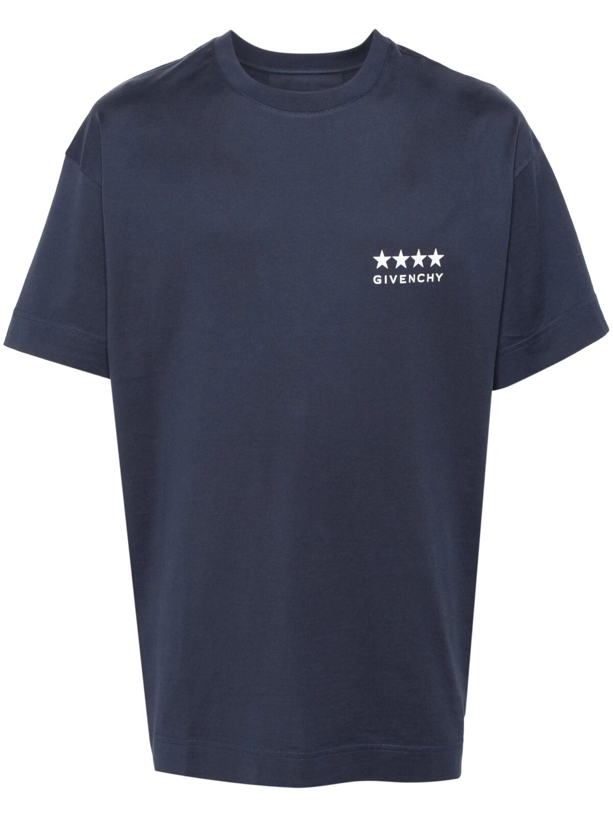 Givenchy 4G Stars Logo T-Shirt in Navy - 图片 1
