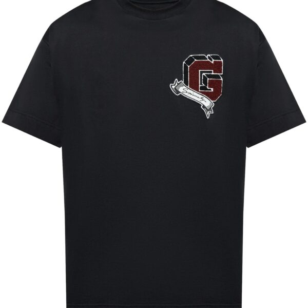 Givenchy Monogram College Embroidered Logo T-Shirt in Black