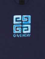 Givenchy 4G Sketch Logo Slim Fit T-Shirt in Navy Blue - 图片 2
