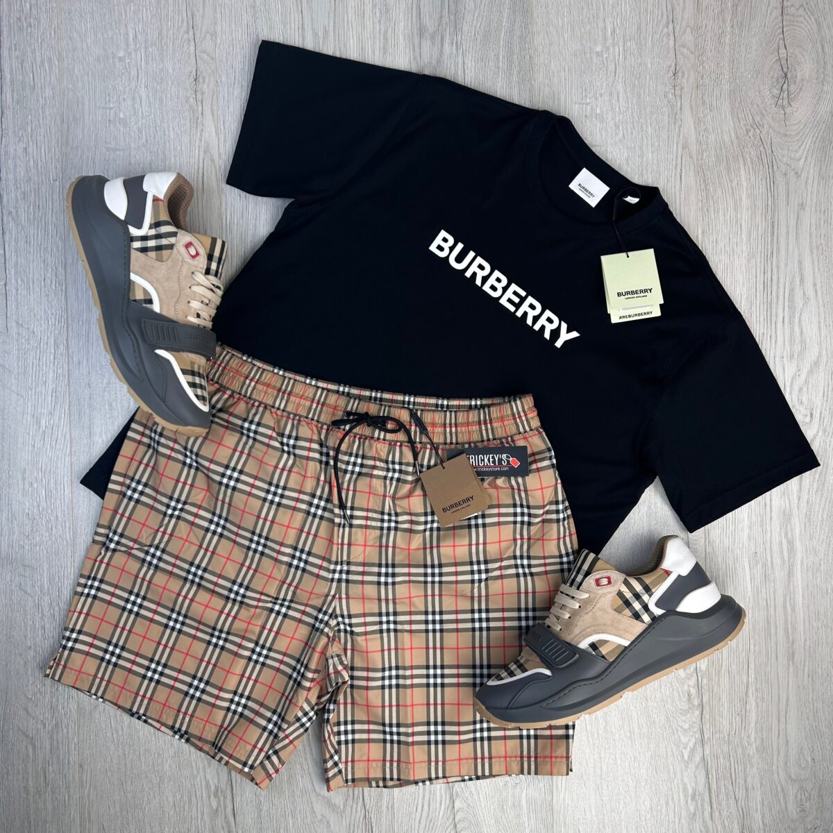 Burberry Men’s Check Drawcord Swim Shorts - 图片 2