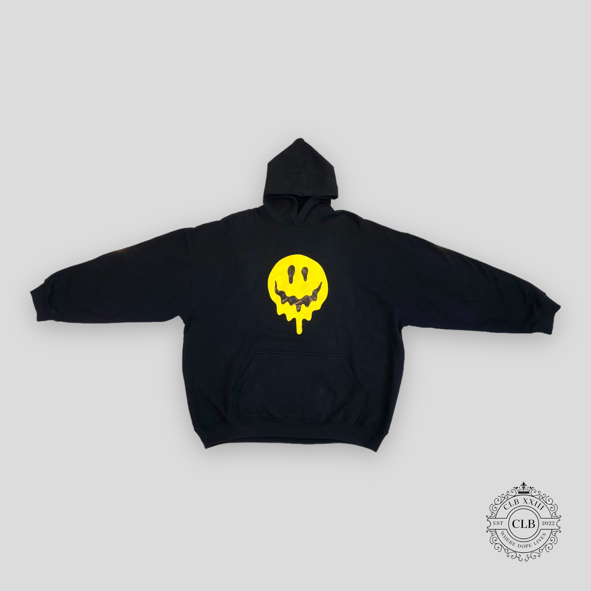 image_06e39c54-c7a6-4c3e-810f-7e1db014eef5.jpg Balenciaga Smiley Face Hoodie in Black - 图片 1
