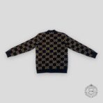 GUCCI GG WOOL JACQURD CARDIGAN - BLACK/CAMEL - 图片 2