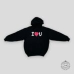 Balenciaga I Heart U Oversized Hoodie in Black
