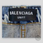 Balenciaga Scribble Print Wide-Leg Jeans in Indigo - 图片 3
